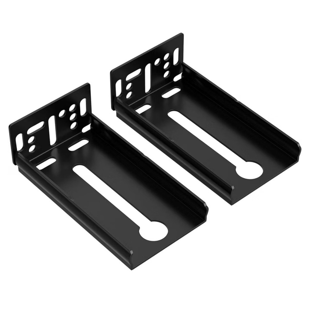 Goldenwarm 1 Pair Rear Mounting Brackets Black Drawer Slide Hardware B4502BK-1